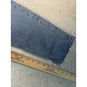 AGOLDE Nico High‎ Rise Denim Blue Jeans Size 26 Raw Hem Button Fly Distressed thumbnail 13