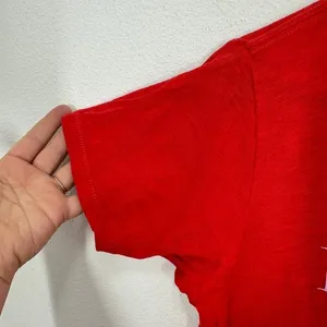 J‎ Crew Bellissima Beautiful Red Pink Cotton Lightweight 100% Cotton T Shirt thumbnail 5