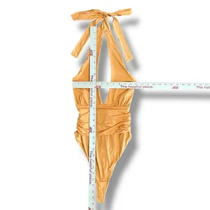 Out From Under Halter Bodysuit Peach Apricot Women’s Size M Urban Outfitters‎ thumbnail 3