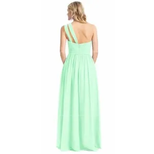 Azazie Molly Mint Bright Green‎ Formal Bridesmaid Dress A6 thumbnail 2