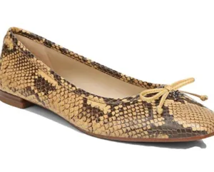 Jillie Snakeskin Print Ballet Flats thumbnail 1
