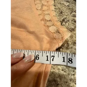 Women's Free People Peach Lace Sleeve Tie-Front Crop Top S thumbnail 8