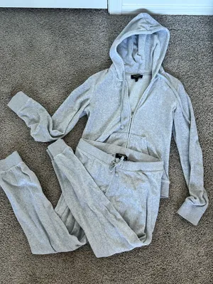 Juicy Couture Velour Tracksuit Grey thumbnail 1