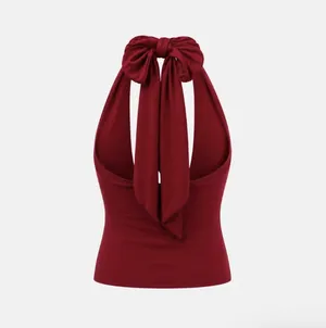 OW Collection Merle Draped Top Red thumbnail 6