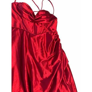 STACEES Red Satin Corset Gown Thigh-High Slit - Size 8 thumbnail 14