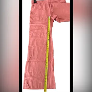 NWT Andie Coral Wide-Leg Pants Linen Blend Size L High-Waisted Elastic Waist thumbnail 8
