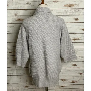 Vince lagenlook wool/cashmere grey chunky textured open cardigan sweater Size XS thumbnail 5