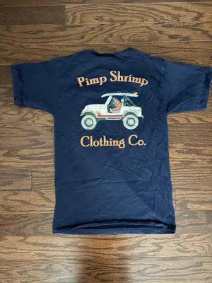 Pimp Shrimp Tshirt Blue thumbnail 2