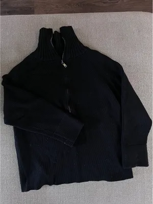 BTFBM Half Zip Sweater Black Size M thumbnail 1