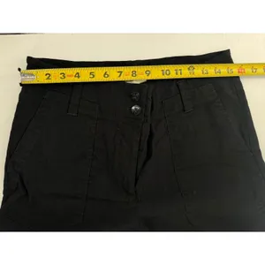 Anthropologie Maeve The Naomi Pants Sz 12 Black High Rise Wide Leg Utility thumbnail 8