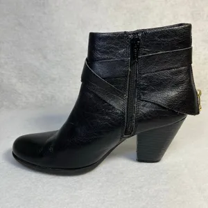 B.O.C. By Born Richardson Black Leather Heeled Ankle Boots Women’s Size 6 thumbnail 8