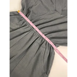 Zenana Gray Cotton V Neck Romper Size Small Short Sleeve Utility Pocket thumbnail 9