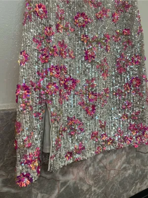 Lovers and Friends Maria Sequin Mini Dress in Silver And Pink | SIZE XS thumbnail 5