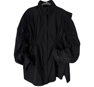 Fabletics black ruched utility jacket  thumbnail 6