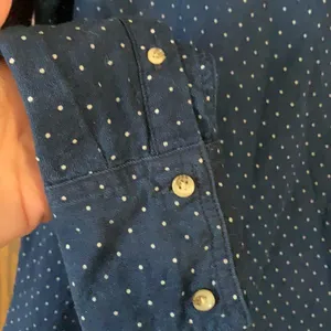 Free people button front knit back navy‎ polka dot top thumbnail 5