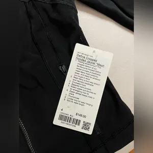 Lululemon NWT Define Cropped Hoodie Mesh Jacket Black Size 4 thumbnail 10