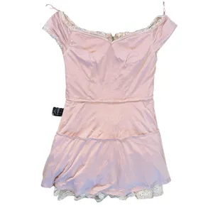 Blush Pink Embroidered Lace Wedding Guest Dress Size Large 3D Floral Formal thumbnail 15