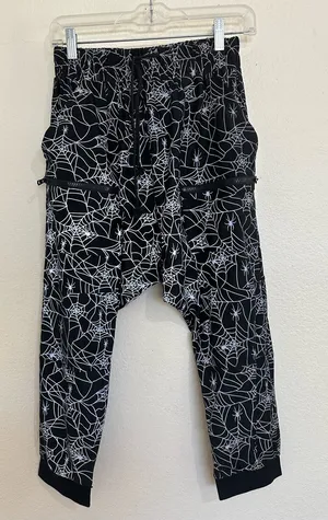 Dolls Kill Spider‎ Byte Reflective Drop Crotch Joggers, S thumbnail 1