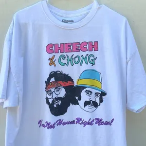 Cheech & Chong Womens plus size 0X/1X short sleeve white graphic tee thumbnail 3