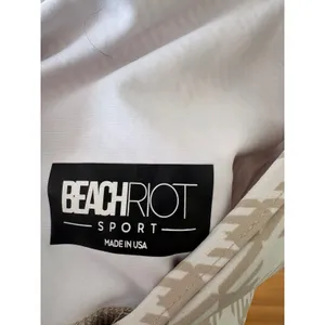 Beach Riot Sport Tan White Houndstooth Unitard Activewear Romper Size M USA thumbnail 2