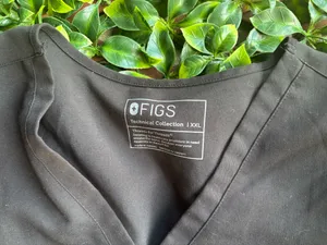 Black FIGS Scrub Top thumbnail 3