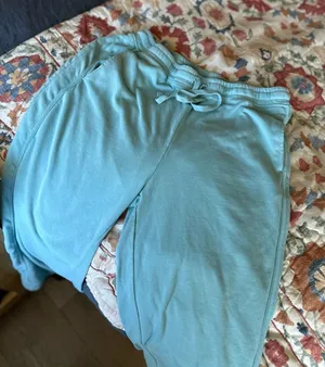 Women Blue Drawstring Sweatpants Size L thumbnail 1