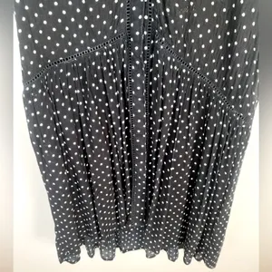 Anthropologie Nia Polka Dot Sleeveless Tunic Top Womens M Babydoll Blouse Preppy thumbnail 8