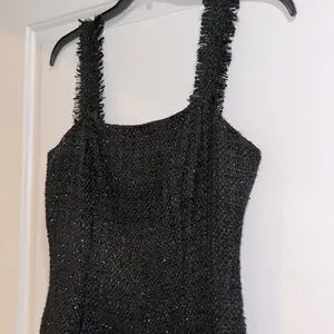 Meshki Black Sleeveless sparkly Sheath Mini cocktail Dress size small thumbnail 4