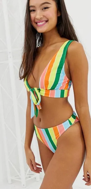 Playful Promises Rainbow Bikini Set Multiple Size 4 thumbnail 1