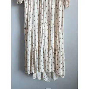 Torrid Cream Floral Button Challis Tiered Hi-Low Relaxed Maxi Dress‎ Women's 2X thumbnail 11