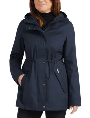 Hunter Women’s Wind & Water Resistant 100% Cotton Raincoat Hooded Jacket Size XS thumbnail 1