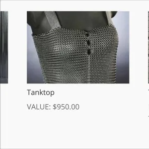 Elaine unziker metal Chainmail tank top cosplay soldered rings medieval larping thumbnail 8