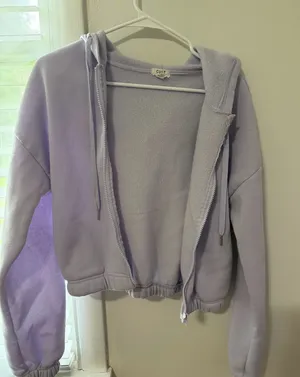 Light Purple Cropped Jacket Size M thumbnail 1