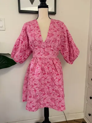 Easy clothes pink dress Size M thumbnail 4