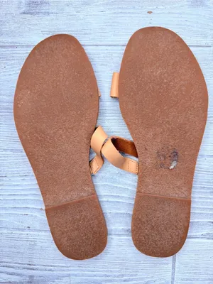 Madewell leather strappy sandals shoes brown size 9.5 thumbnail 3