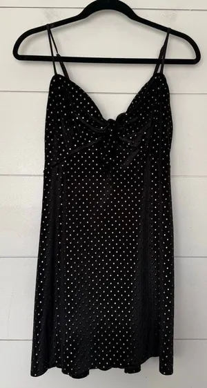 Show Me Your Mumu Women’s Large Black Studded Constance Dress Mini thumbnail 1