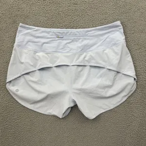 Lululemon Speed Up Shorts High Rise 4" Blue Linen Athletic Athleisure Women's 12 thumbnail 2