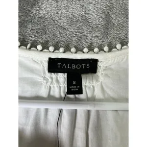 Talbots Pintucked Tiered Hem Cotton Gauze Embroidered Lace Maxi Dress Size 8 New thumbnail 5