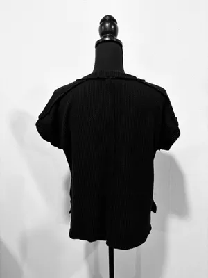 Black Textured Top thumbnail 2