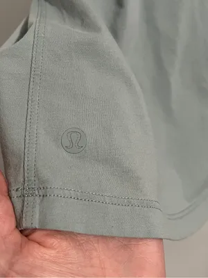 Lululemon All Yours Cotton Tee Silver Blue Size Large Pima Cotton thumbnail 3