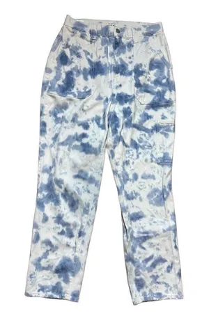 Pacsun womens blue white‎ tie dye high rise mom jeans sz 30 thumbnail 1