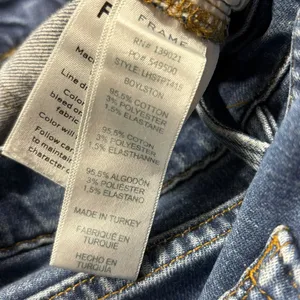 Frame Le High Straight Leg Denim Jeans Womens Size 26 Pintucked Boylston Wash thumbnail 6