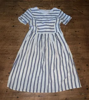 Orange Creek blue and white lightweight nautical S beachy dress thumbnail 1