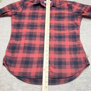 Carhartt Plaid Lightweight‎ Flannel Rust Black Workwear Utility EUC Sz XS Casual thumbnail 7