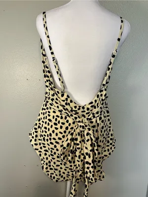 Aerie Pique Wrap One Piece Swimsuit Beach Size XXL Tall thumbnail 2