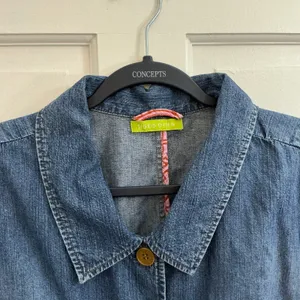 Sigrid Olsen Utility Denim Jacket XL Blue 100% Cotton Barn Chore Boho Coat Fall thumbnail 2