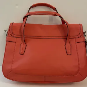 Coach Taylor Marin Satchel in Coral with Silvertone Hardware thumbnail 3