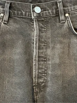 Goldsign high rise straight leg black women's jeans size 28 thumbnail 4