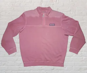 Vineyard Vines Women's 1/4 Zip Pullover Sweatshirt Size Medium - Pink thumbnail 1