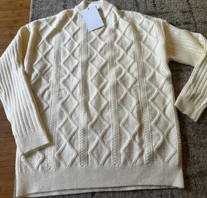 Aelfric Eden Oversized Knit Sweater Solid Vintage Pullover Sweater Unisex Woven Crewneck Knitted Tops thumbnail 1